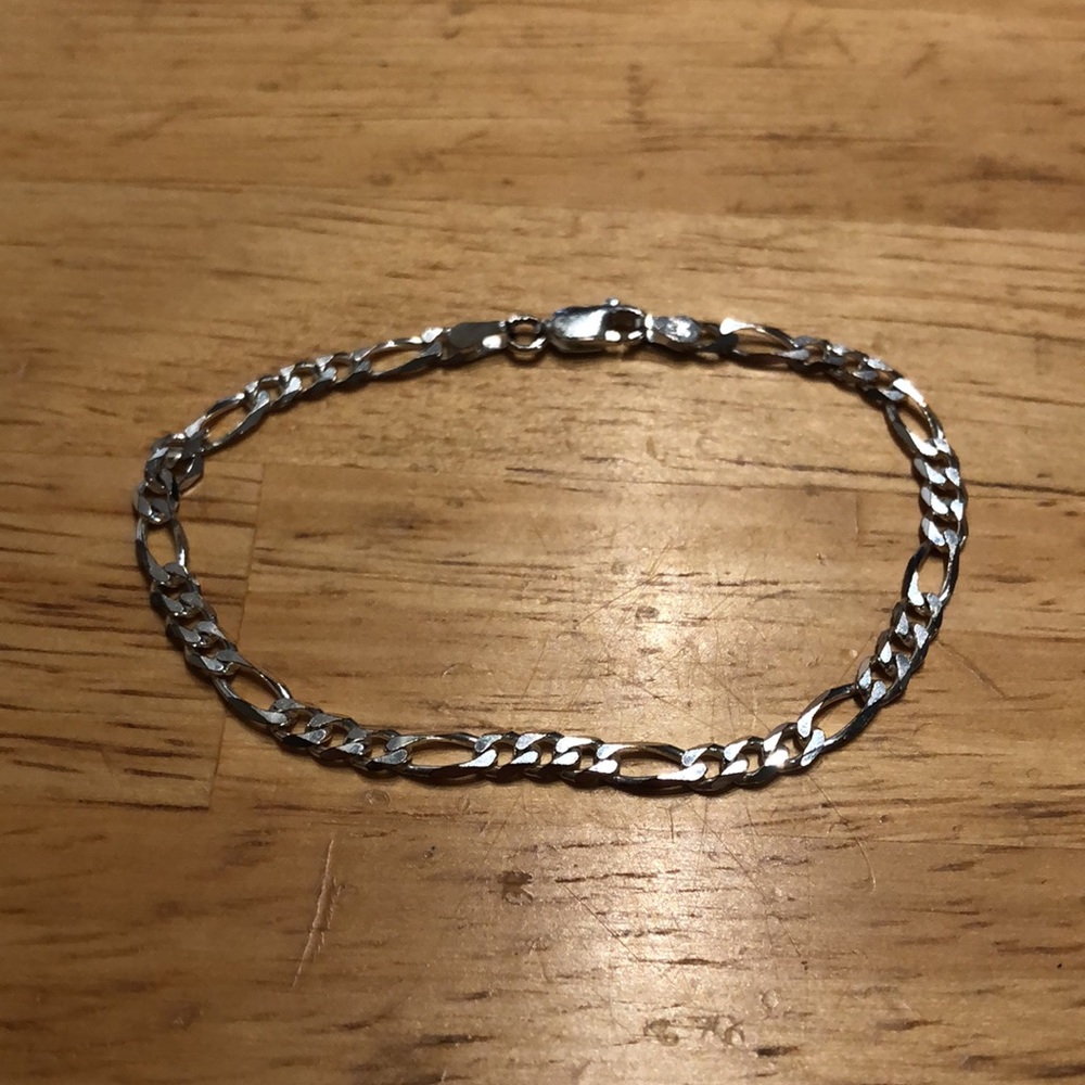 NWOT 7 inch Sterling Silver Bracelet, 1/8 inch thick chain